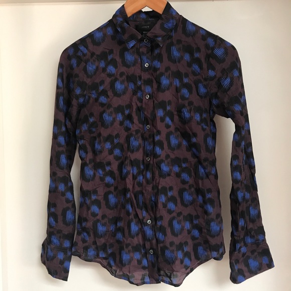 J Crew Perfect in Cobalt Lepoard E2665 - Picture 3 of 14